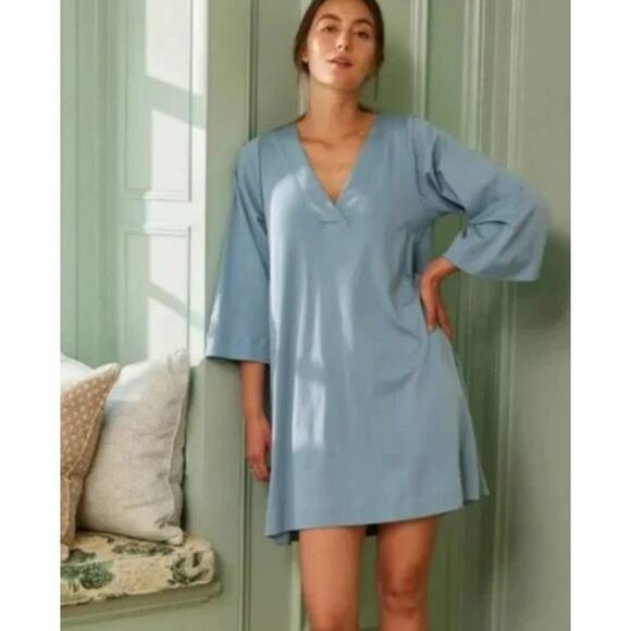 LAKE Pajamas Blue Dress Sz. S - Picture 1 of 4